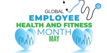 Global Employee health and fitness month. background, banner, card ...