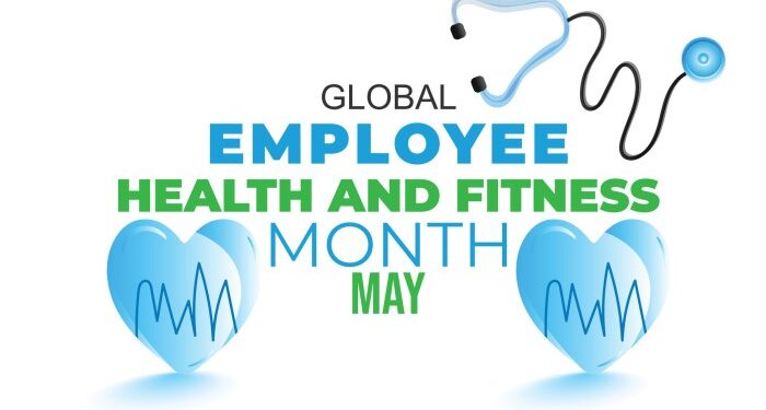 Global Employee health and fitness month. background, banner, card ...